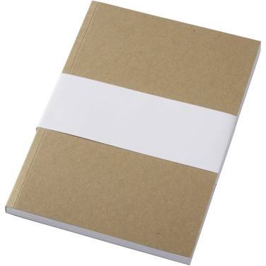 Logo trade promotional products picture of: Novella Austen A5 recycled soft cover kraft notebook - 100 sheets