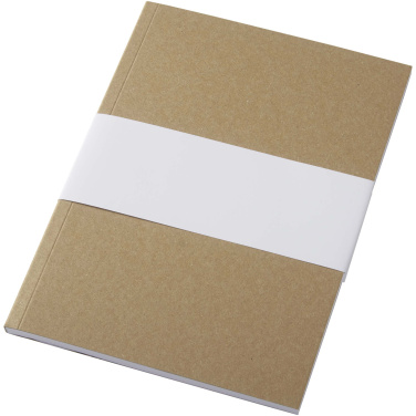 Logo trade promotional giveaway photo of: Novella Austen A5 recycled soft cover kraft notebook - 50 sheets 