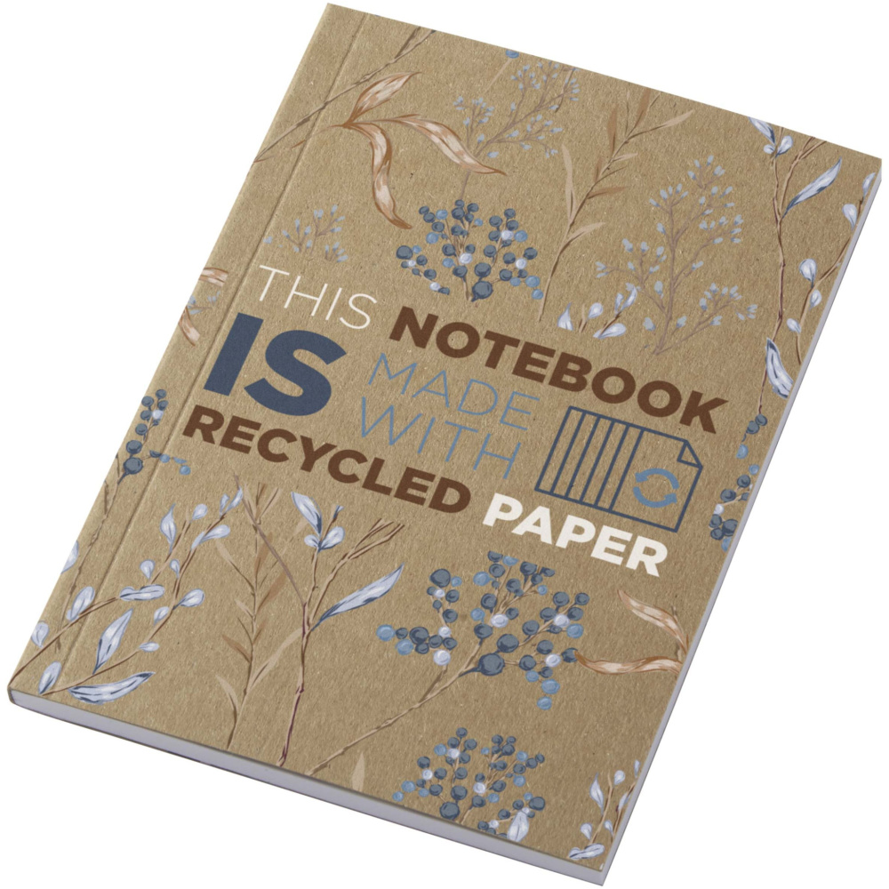 Logotrade business gifts photo of: Novella Austen A6 recycled soft cover kraft notebook - 50 sheets