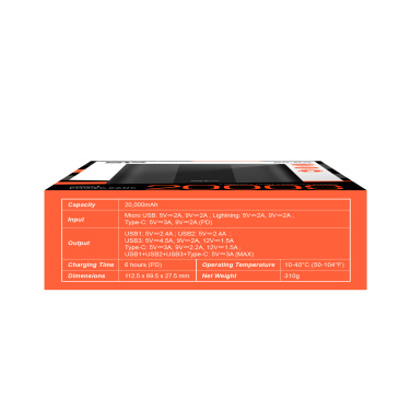 Logo trade promotional gift photo of: POWER BANK SILICON POWER QP55 10000 MAH