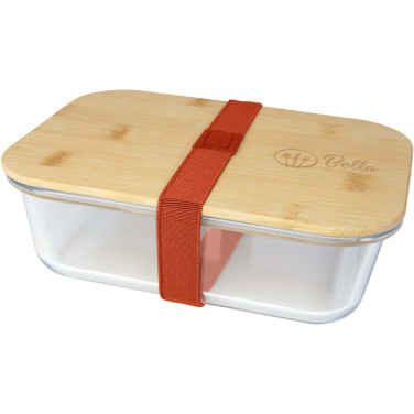 Logo trade promotional products picture of: Roby glass lunch box with bamboo lid