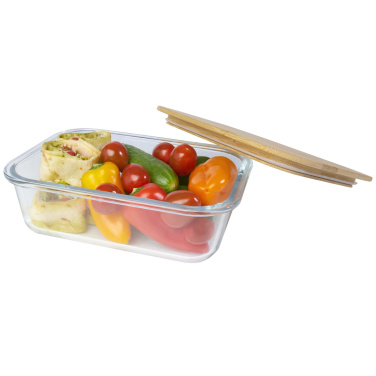 Logo trade corporate gifts image of: Roby glass lunch box with bamboo lid