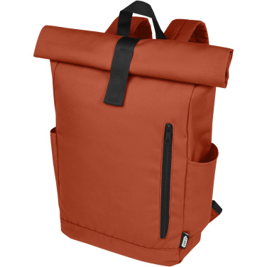 Logotrade promotional gift image of: Byron 15.6" GRS RPET roll-top backpack 18L