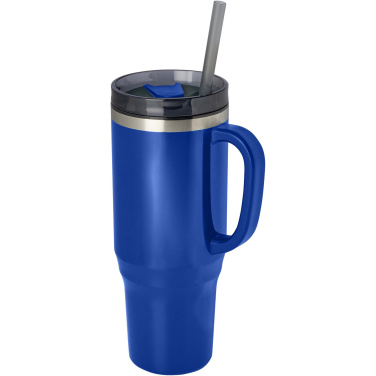 Logo trade promotional merchandise picture of: Melbourne 1200 ml RCS certified insulated tumbler with straw