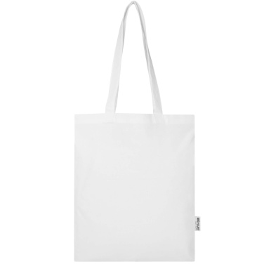 Logo trade promotional merchandise photo of: Madras Blend 140 g/m² GRS recycled cotton tote bag 7L