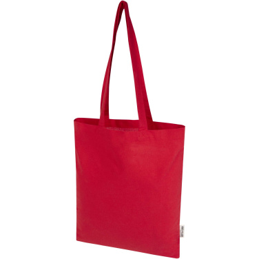 Logotrade corporate gift image of: Madras Blend 140 g/m² GRS recycled cotton tote bag 7L