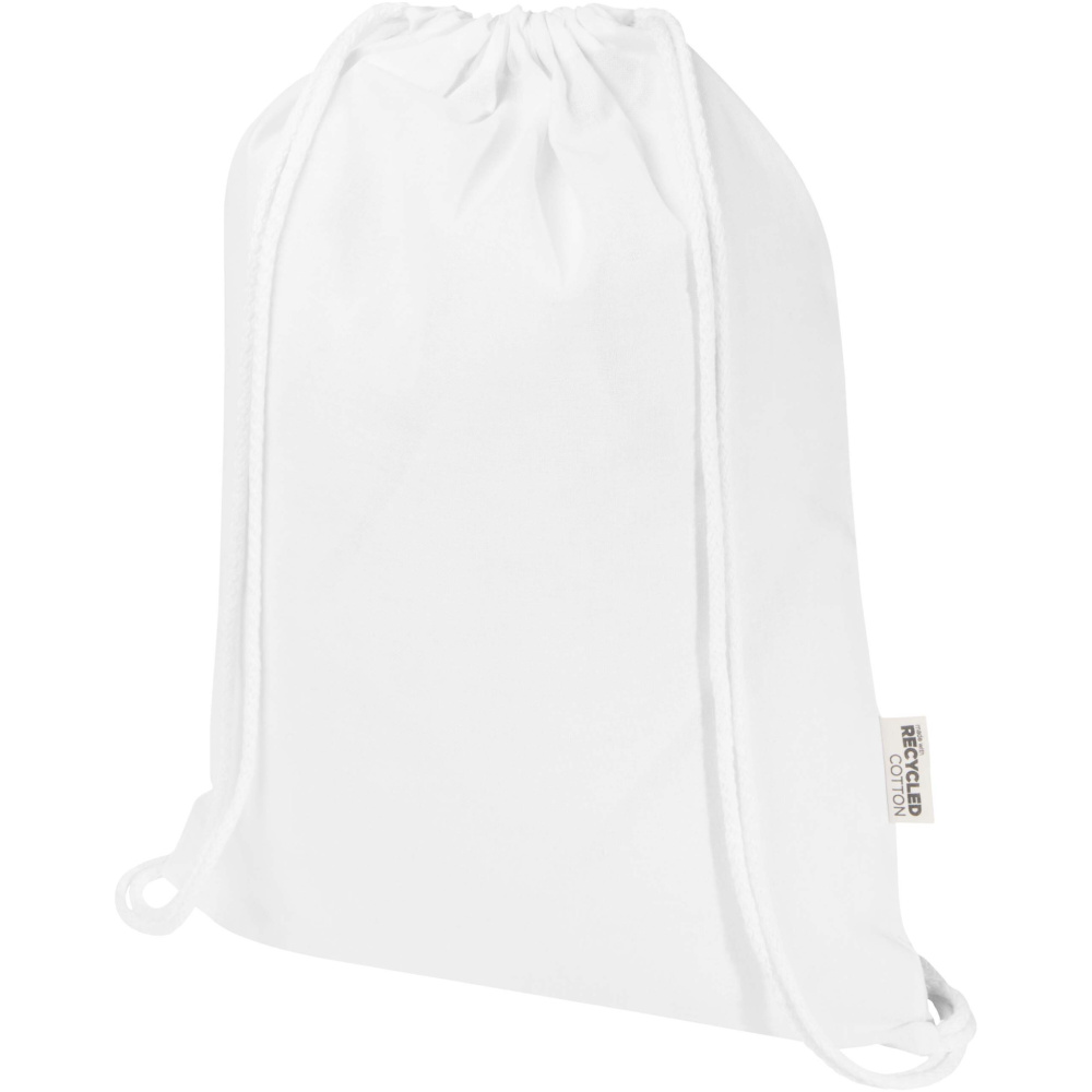 Logotrade promotional giveaways photo of: Oregon Blend 140 g/m² GRS recycled drawstring bag 5L