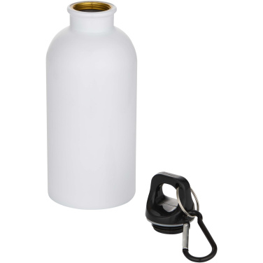 Logotrade promotional products photo of: Oregon 400 ml sublimation RCS recycled single wall stainless steel water bottle with carabiner