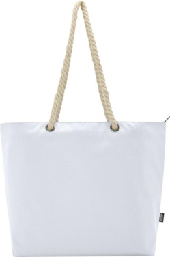 Logo trade promotional giveaway photo of: Panama GRS recycled beach cooler tote bag with cord handles