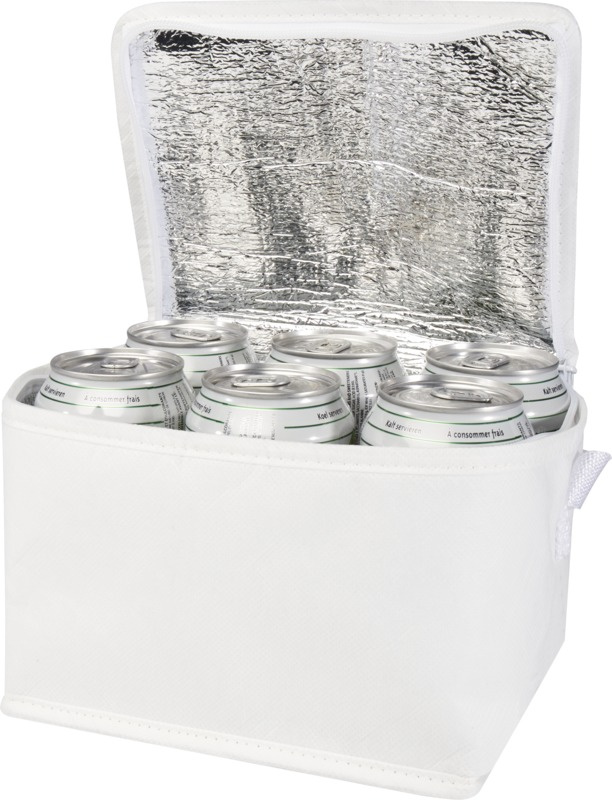 Logo trade promotional giveaway photo of: Spectrum 6-can recycled non-woven cooler bag 4L