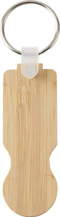 Logo trade business gift photo of: Ronan bamboo trolley keychain