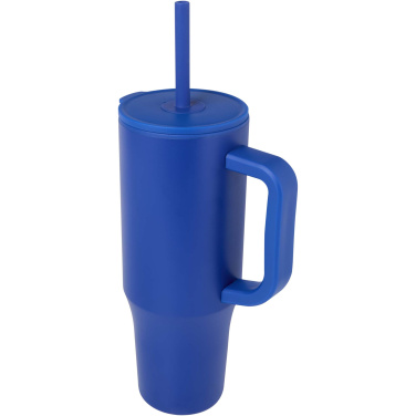 Logotrade promotional merchandise image of: Brady 900 ml RCS certified insulated tumbler with silicone straw