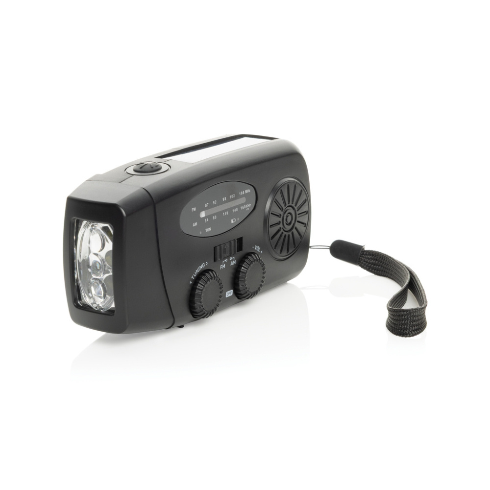 Logo trade promotional merchandise picture of: RescueWave RCS recycled plastic emergency radio