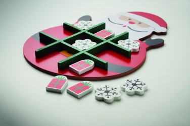 Logo trade corporate gifts image of: Christmas wooden tic tac toe