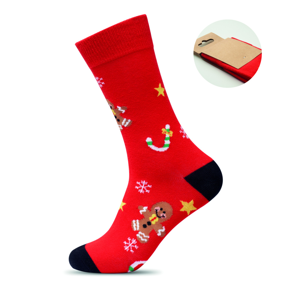 Logo trade promotional gifts image of: Pair of Christmas socks L
