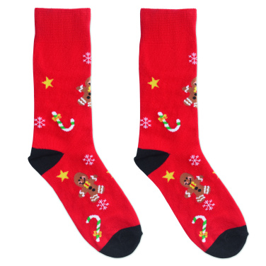 Logo trade promotional gifts image of: Pair of Christmas socks L