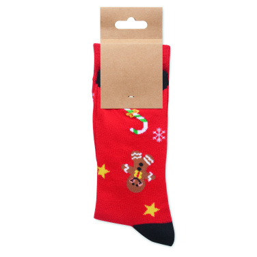Logo trade promotional giveaway photo of: Pair of Christmas socks L