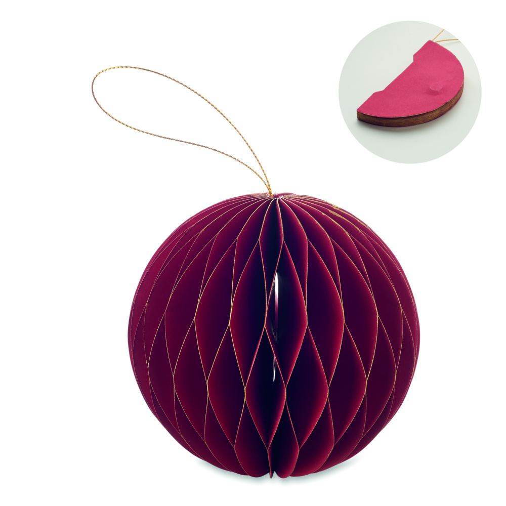 Logo trade promotional merchandise picture of: Foldable  XMAS bauble hanger