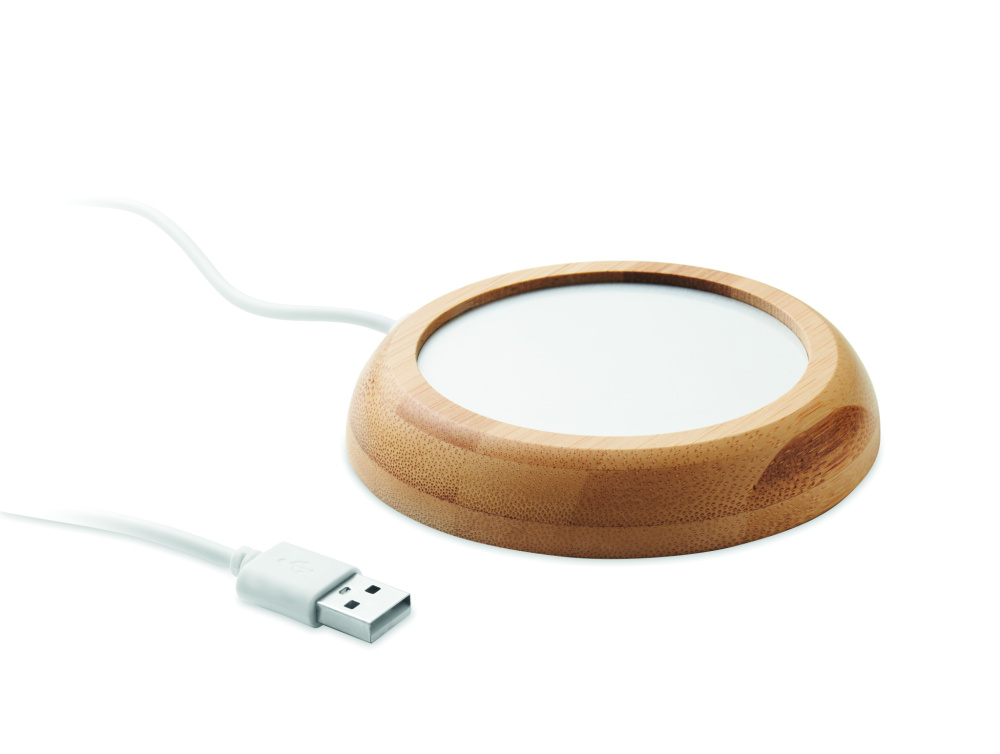 Logotrade promotional giveaways photo of: Bamboo mug warmer with USB