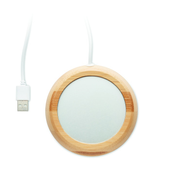 Logotrade promotional merchandise picture of: Bamboo mug warmer with USB