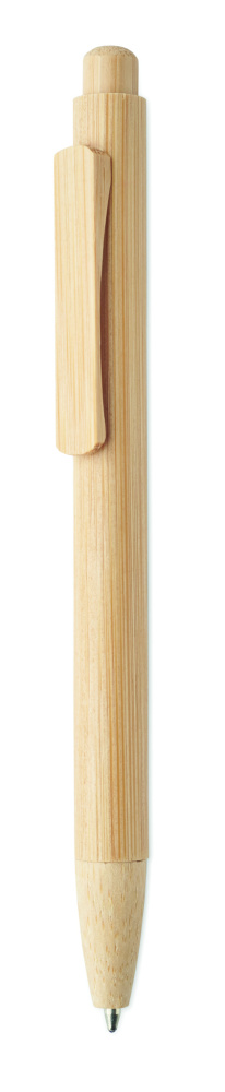 Logo trade corporate gift photo of: Bamboo automatic ball pen