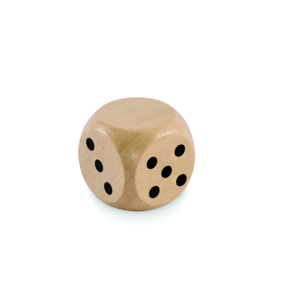 Logo trade promotional gifts picture of: Schima wooden dice 3cm dia