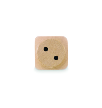 Logo trade promotional items image of: Schima wooden dice 3cm dia