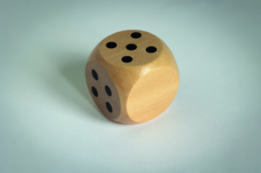 Logo trade promotional merchandise image of: Schima wooden dice 5cm dia
