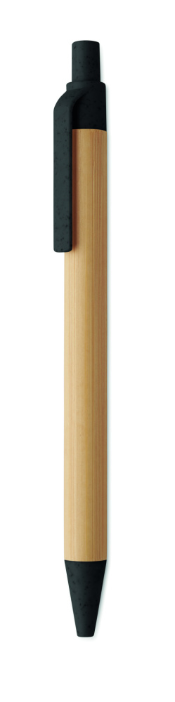 Logotrade promotional gift image of: Push button ball pen in bamboo