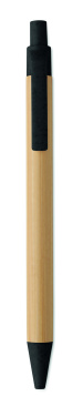 Logotrade promotional gift image of: Push button ball pen in bamboo