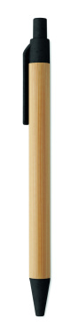Logo trade corporate gift photo of: Push button ball pen in bamboo