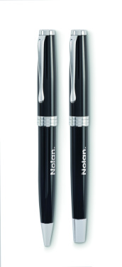 Logo trade promotional merchandise photo of: Ball pen and roller set