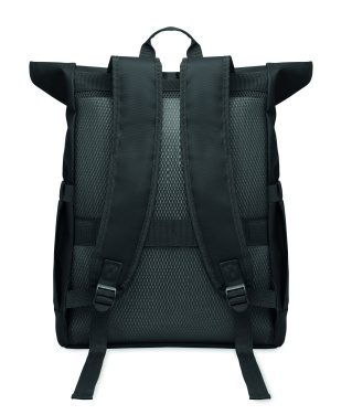 Logo trade promotional products image of: Rolltop laptop rucksack 600D