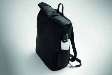 Logo trade promotional item photo of: Rolltop laptop rucksack 600D