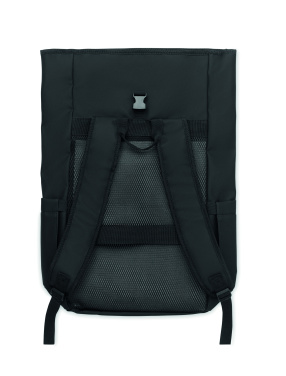Logo trade promotional giveaways image of: Rolltop laptop rucksack 600D