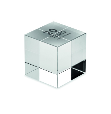 Logo trade promotional giveaway photo of: Glass cube award