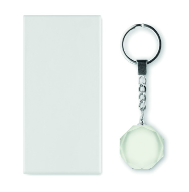 Logo trade promotional item photo of: Glass round award key ring