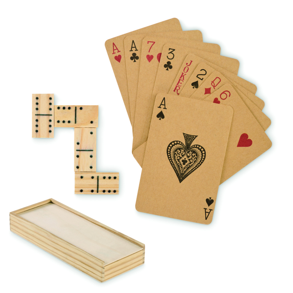 Logo trade advertising products picture of: Domino and cards set