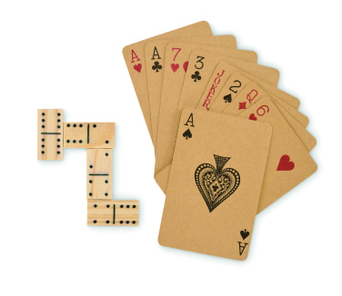 Logo trade business gifts image of: Domino and cards set