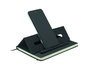 Logotrade advertising products photo of: A5 notebook with phone holder