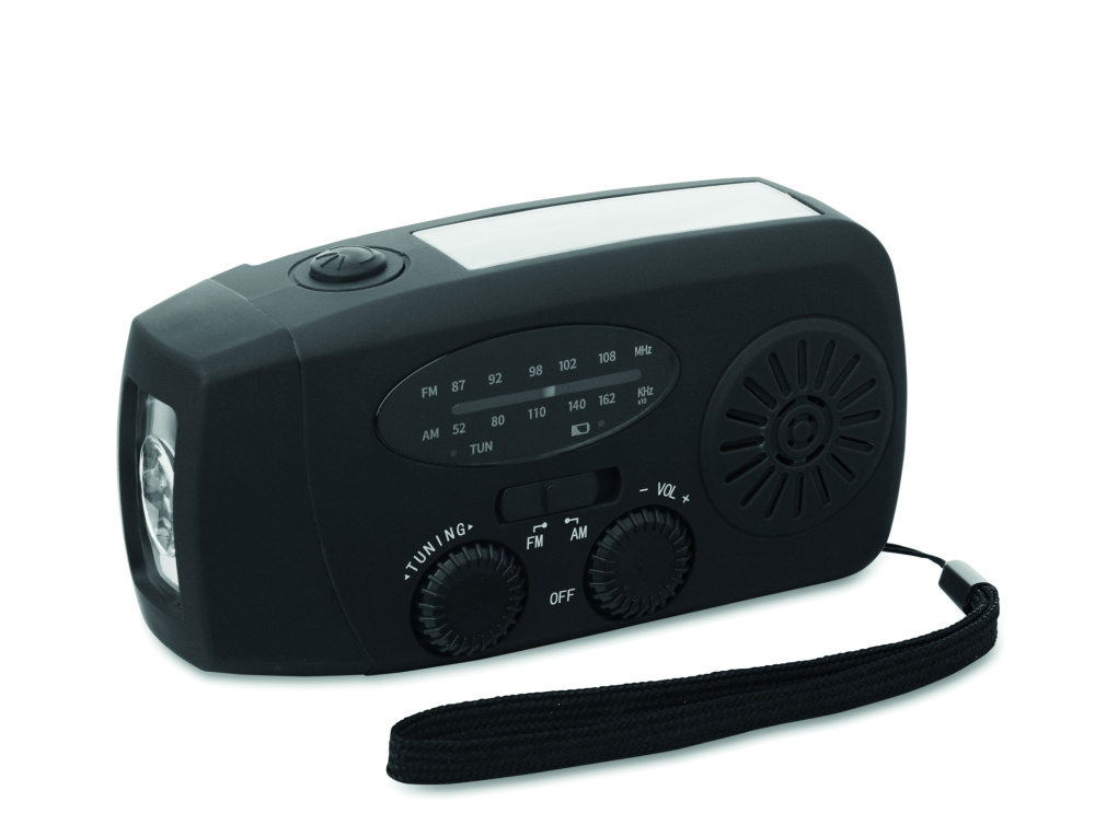 Logo trade corporate gifts picture of: Portable radio with LED torch