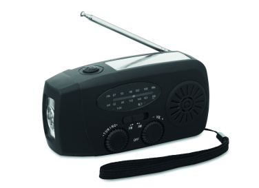 Logo trade promotional gifts picture of: Portable radio SOS with LED torch