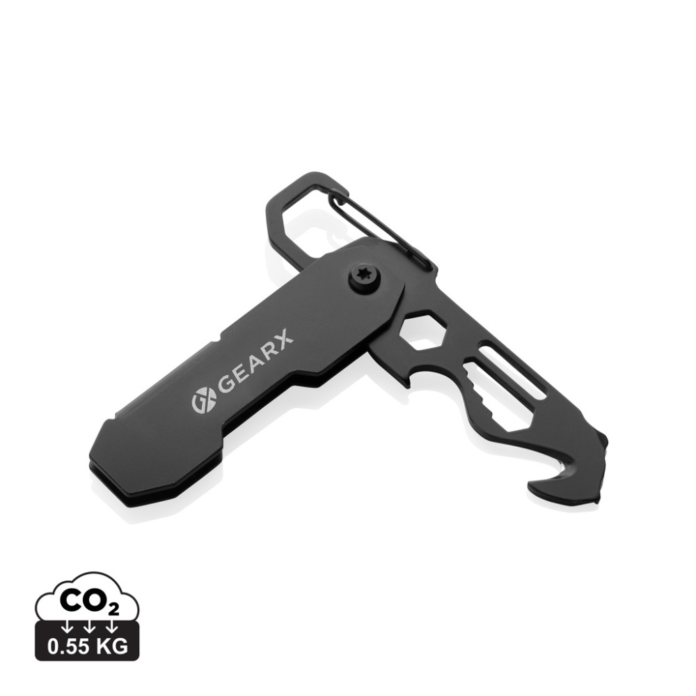 Logo trade advertising product photo of: Gear X foldable EDC tool with carabiner and parcel cutter