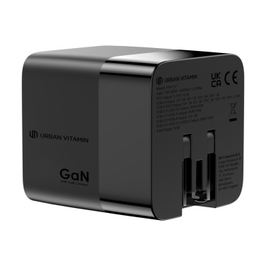 Logo trade promotional gifts image of: Urban Vitamin Mendocino 65W GaN charger retractable cable