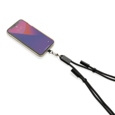 Logo trade promotional product photo of: LoopAmp RCS RPET adjustable phone cord with 60W cable
