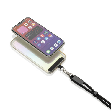 Logotrade promotional merchandise image of: LoopAmp RCS RPET adjustable phone wrist strap 60W cable