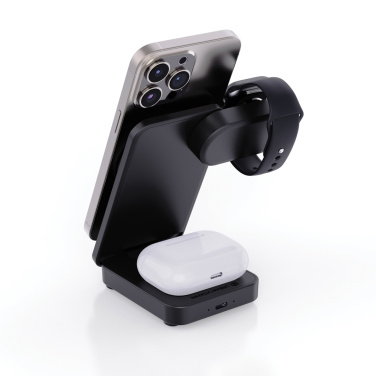 Logo trade promotional item photo of: Urban Vitamin Arcadia RCS rplastic 15W 3in1 magnetic charger