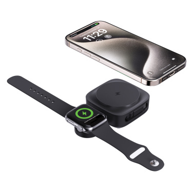 Logotrade corporate gift picture of: Urban Vitamin Goleta 2-in-1 15W magnetic wireless charger