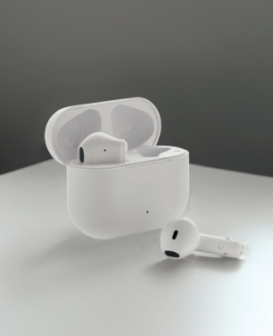 Logo trade advertising products image of: Tunevo RCS recycled plastic wireless earbuds
