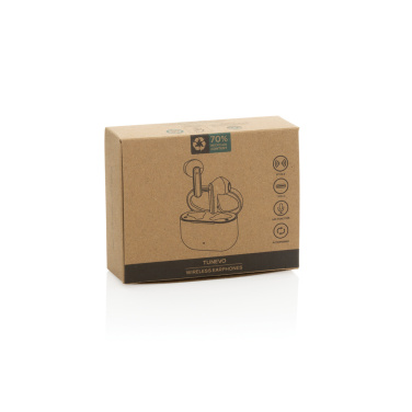 Logo trade promotional items picture of: Tunevo RCS recycled plastic wireless earbuds